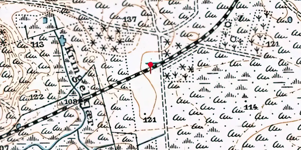 Historisk kort over Glenstrup Trinbræt