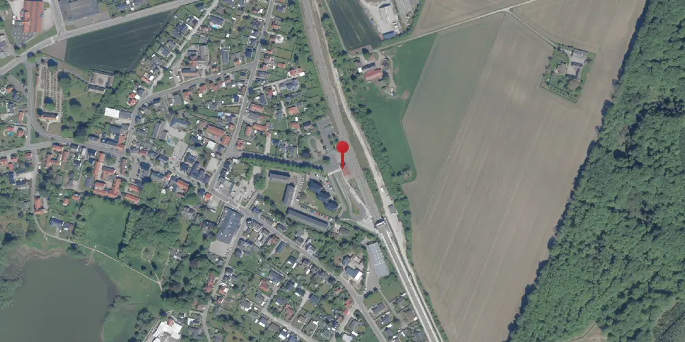 Historisk kort over Glumsø Station [1924-2020]