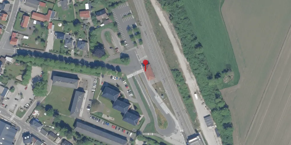 Historisk kort over Glumsø Station [1924-2020]