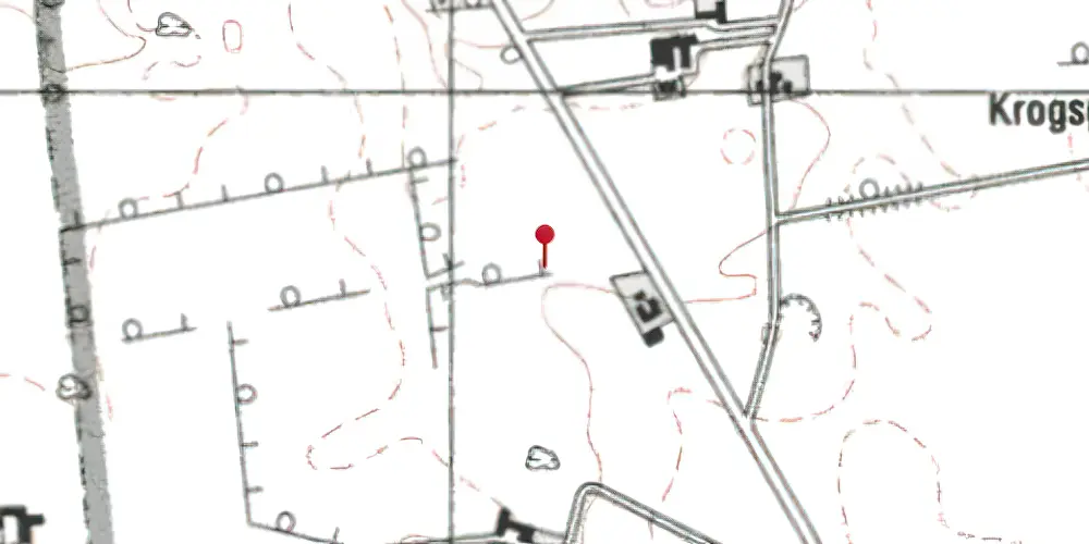 Historisk kort over Læsten Trinbræt med Sidespor Historisk kort over Læsten Trinbræt med Sidespor