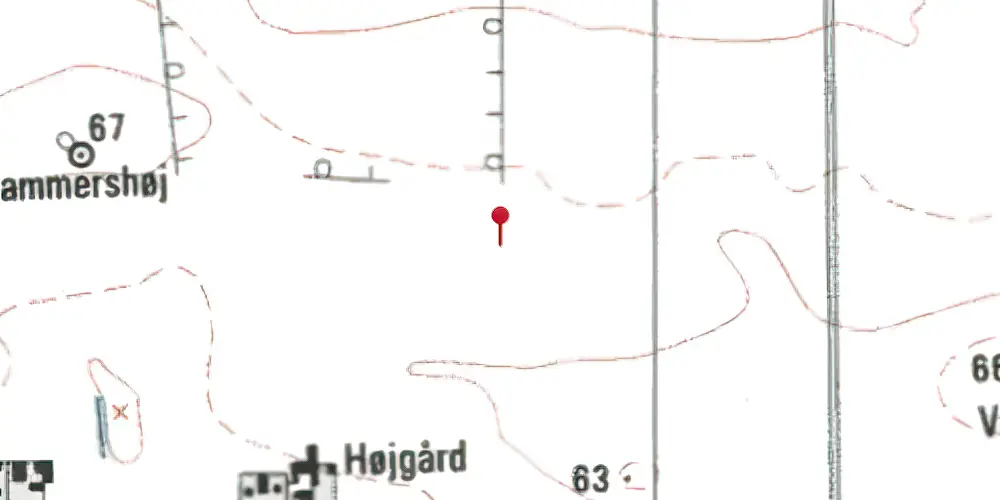 Historisk kort over Højgård Trinbræt Historisk kort over Højgård Trinbræt