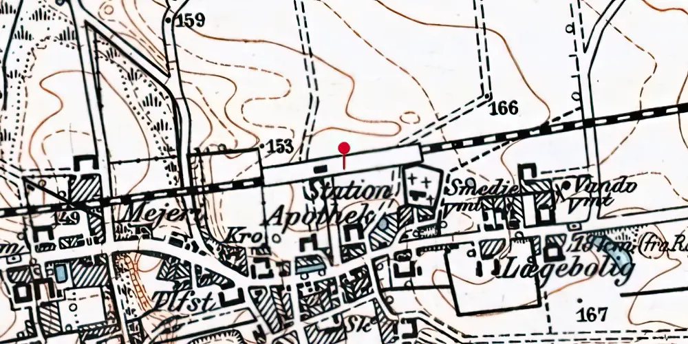 Historisk kort over Hammershøj Station Historisk kort over Hammershøj Station