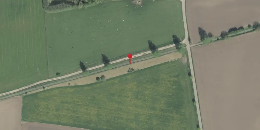 Historisk kort over Kvorning Trinbræt med Sidespor