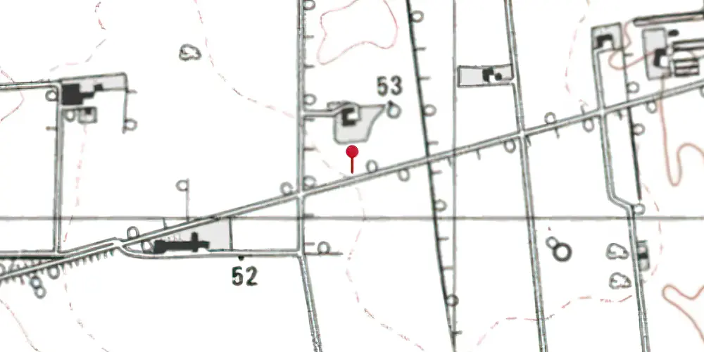 Historisk kort over Hulbæk Trinbræt Historisk kort over Hulbæk Trinbræt