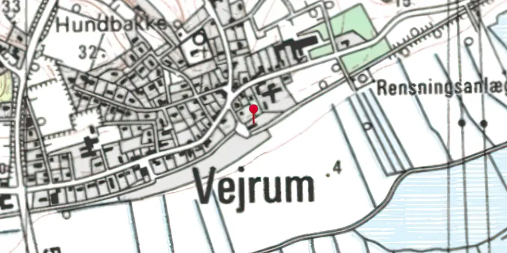 Historisk kort over Vejrumbro Station Historisk kort over Vejrumbro Station