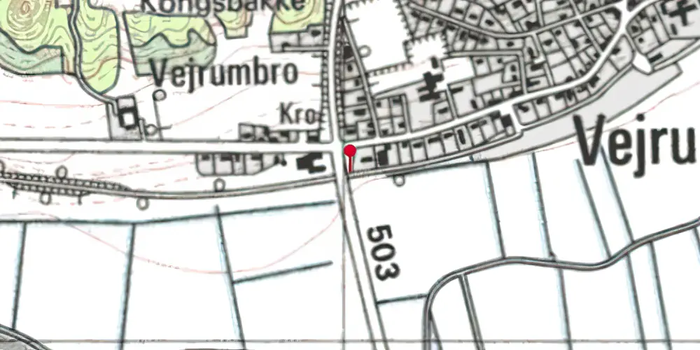 Historisk kort over Løvskalvejen Trinbræt Historisk kort over Løvskalvejen Trinbræt