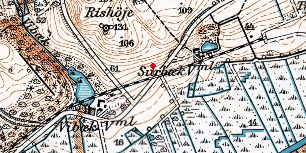 Historisk kort over Pramhuset Trinbræt (uofficielt) Historisk kort over Pramhuset Trinbræt (uofficielt)