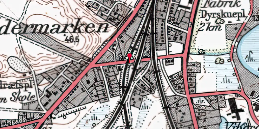 Historisk kort over Lyngvej Trinbræt Historisk kort over Lyngvej Trinbræt