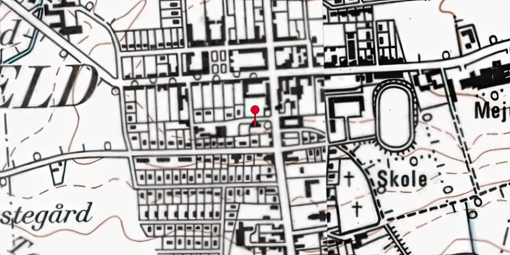 Historisk kort over Christiansfeld Station