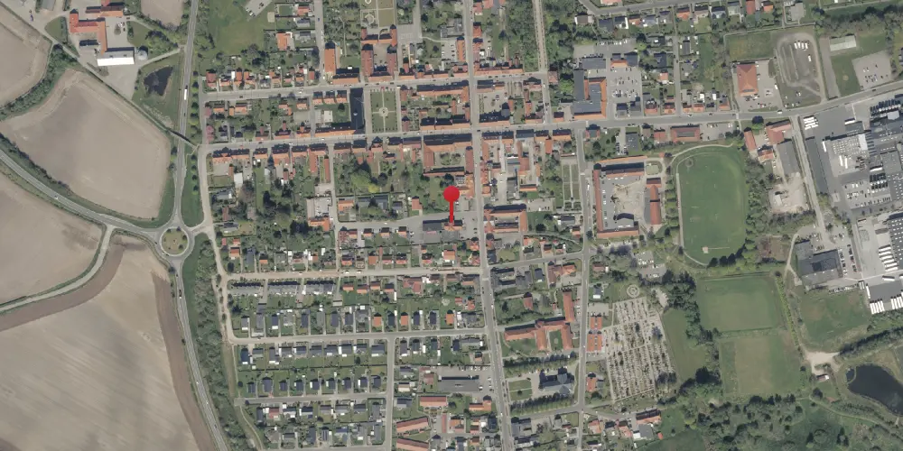 Historisk kort over Christiansfeld Station