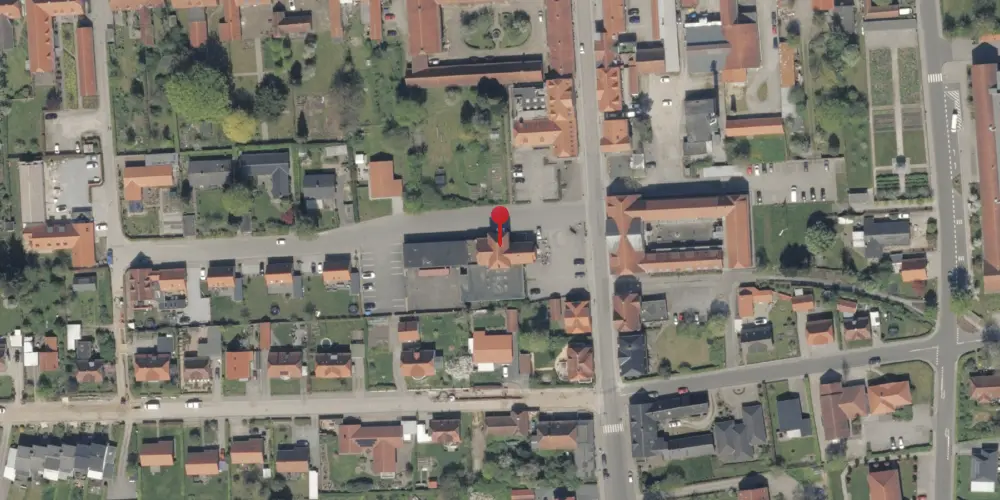 Historisk kort over Christiansfeld Station