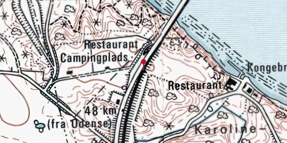 Historisk kort over Broen Trinbræt