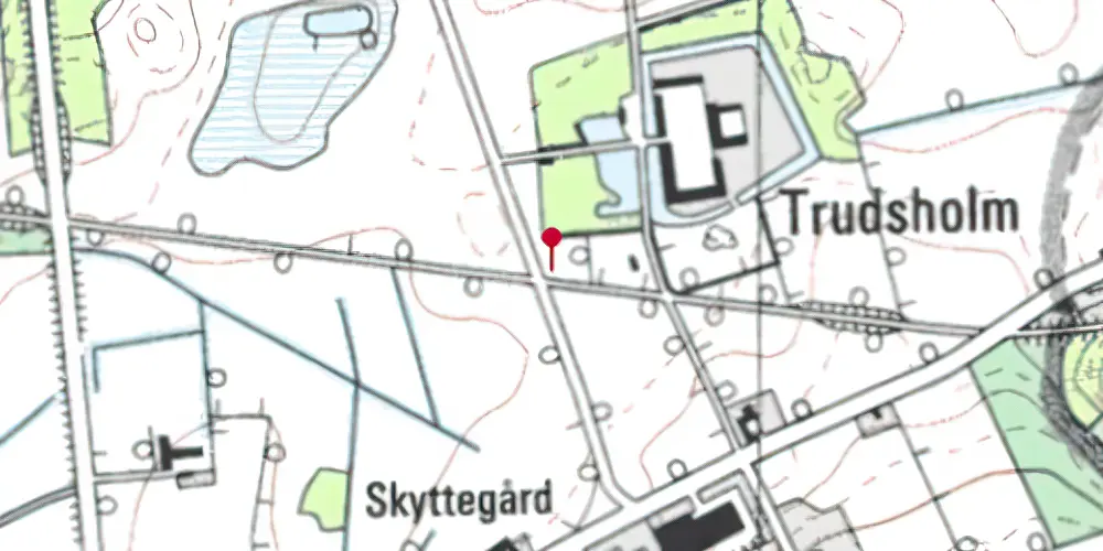 Historisk kort over Trudsholm Trinbræt Historisk kort over Trudsholm Trinbræt