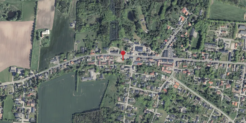 Historisk kort over Havndal Station