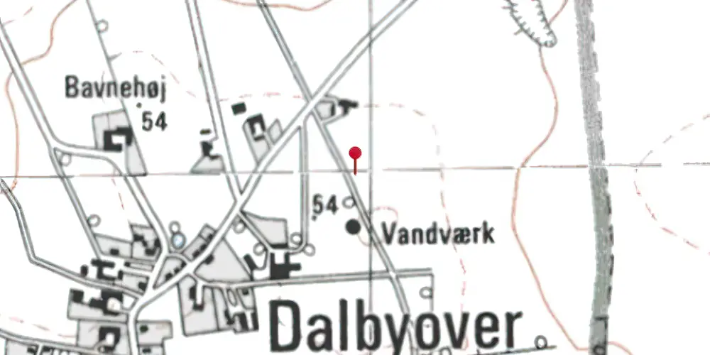 Historisk kort over Dalbyneder Trinbræt Historisk kort over Dalbyneder Trinbræt