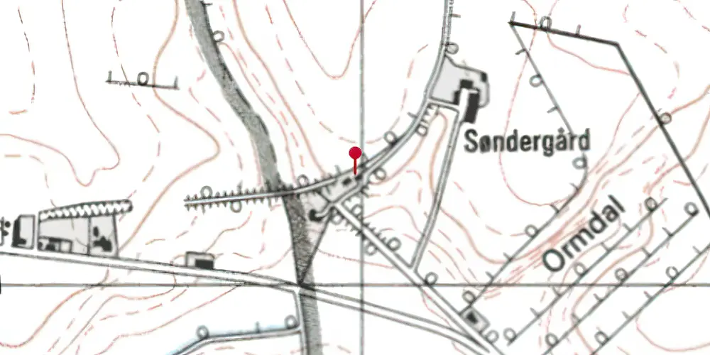 Historisk kort over Øster Tørslev Station Historisk kort over Øster Tørslev Station