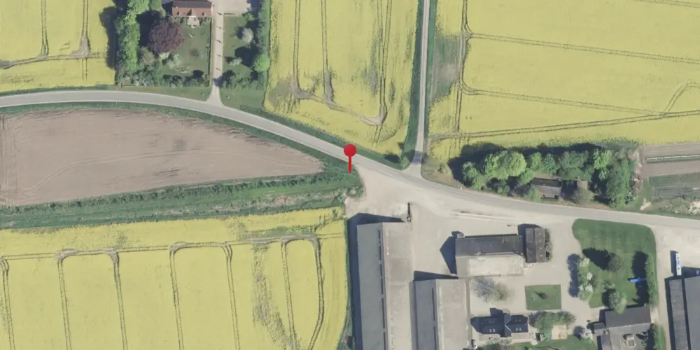 Historisk kort over Gjerlev Østermark Trinbræt