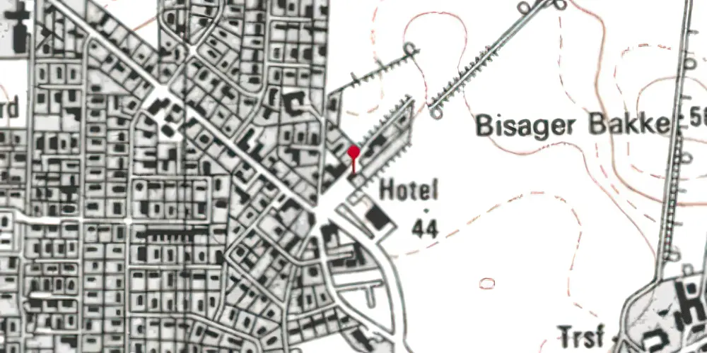 Historisk kort over Spentrup Station