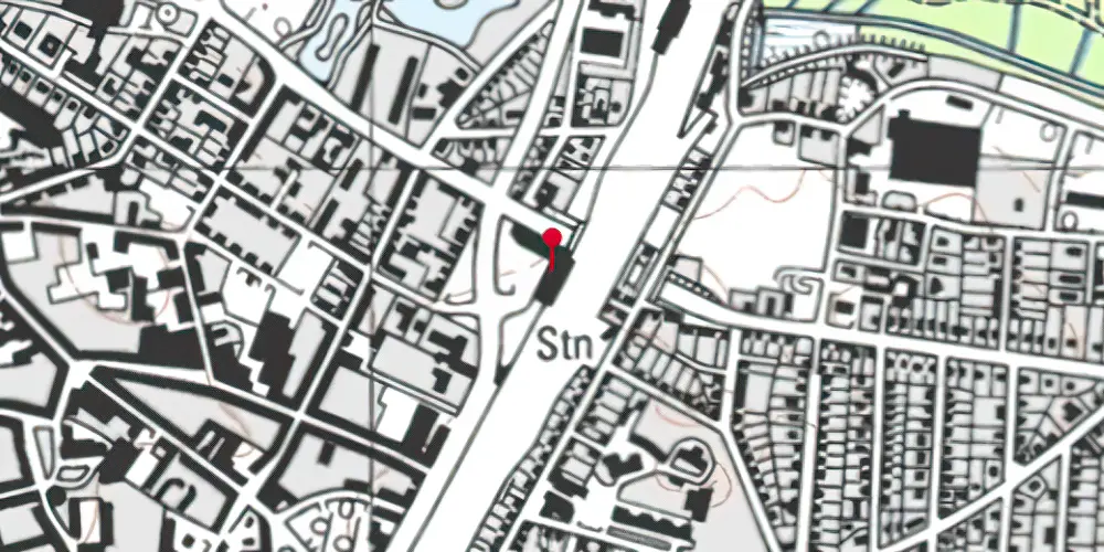Historisk kort over Nykøbing Falster Station Historisk kort over Nykøbing Falster Station