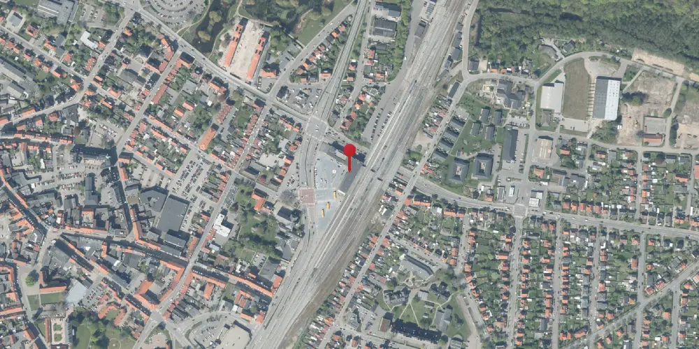 Historisk kort over Nykøbing Falster Station Historisk kort over Nykøbing Falster Station