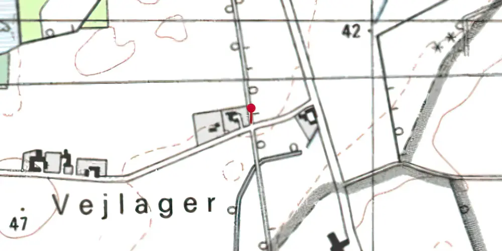 Historisk kort over Vejlagervejen Trinbræt Historisk kort over Vejlagervejen Trinbræt