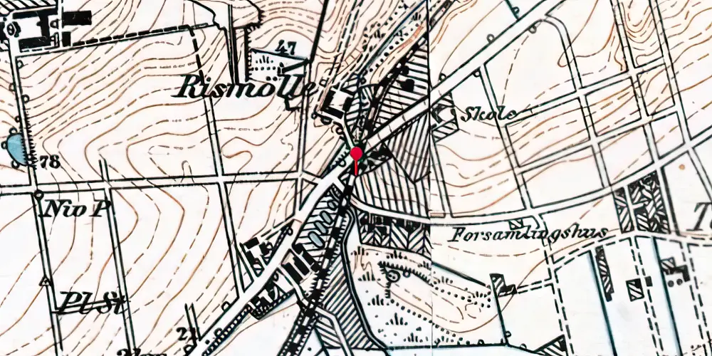 Historisk kort over Dronningborg Trinbræt Historisk kort over Dronningborg Trinbræt