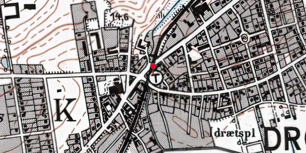 Historisk kort over Dronningborg Trinbræt Historisk kort over Dronningborg Trinbræt