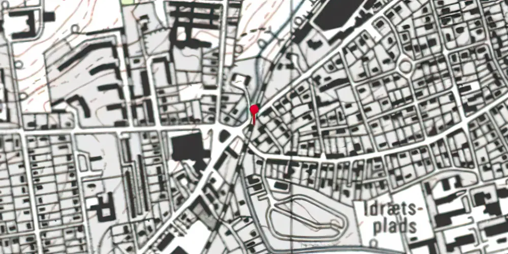 Historisk kort over Dronningborg Trinbræt Historisk kort over Dronningborg Trinbræt