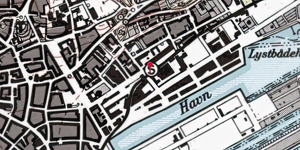 Historisk kort over Randers Privatbanestation