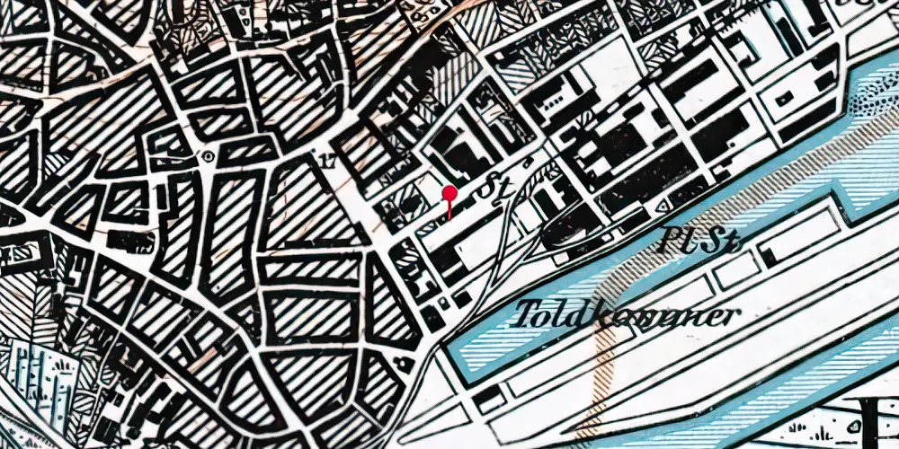 Historisk kort over Hadsundbanegården (Randers) Station