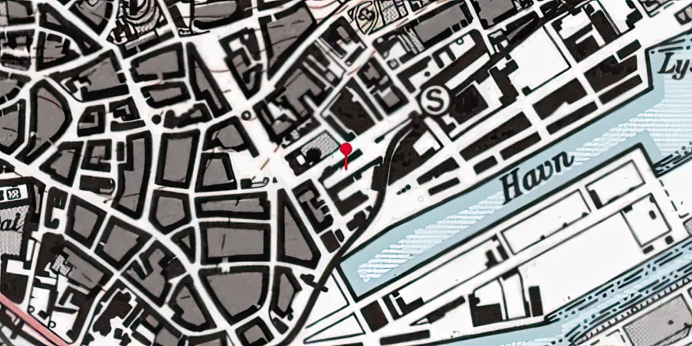 Historisk kort over Hadsundbanegården (Randers) Station