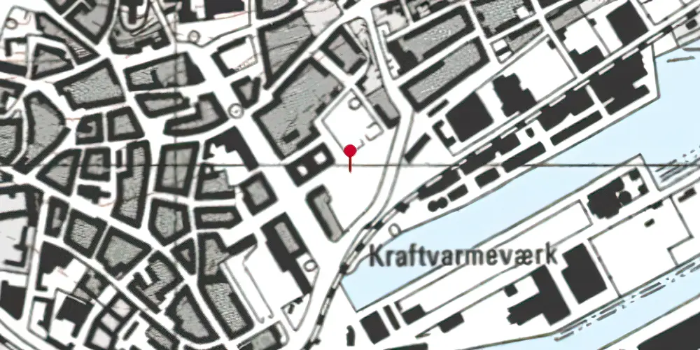 Historisk kort over Hadsundbanegården (Randers) Station