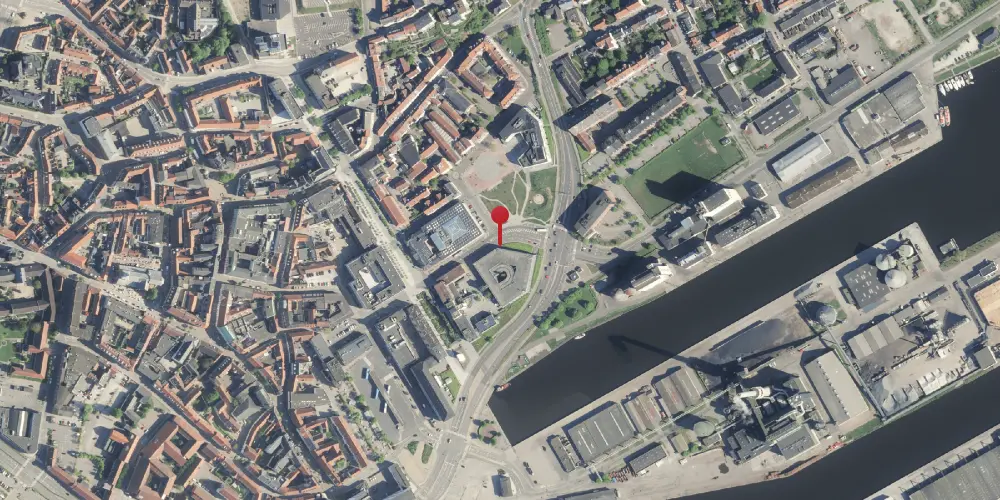 Historisk kort over Hadsundbanegården (Randers) Station