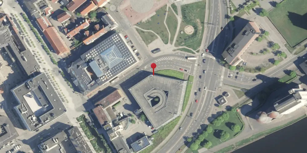 Historisk kort over Hadsundbanegården (Randers) Station