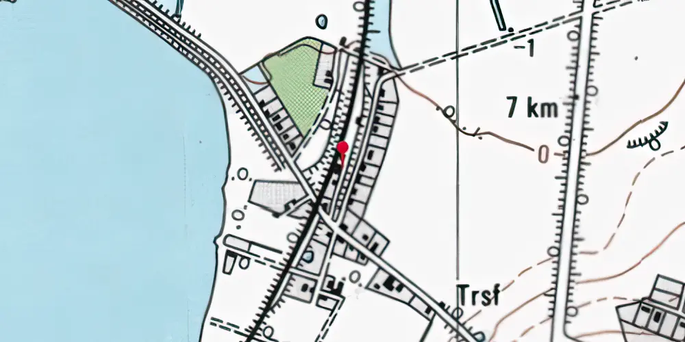 Historisk kort over Væggerløse Trinbræt