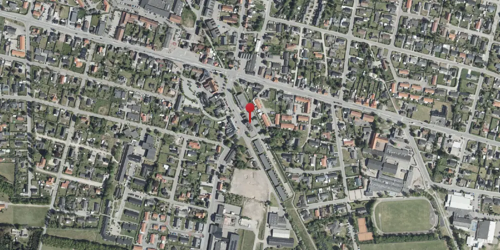 Historisk kort over Auning Station Historisk kort over Auning Station