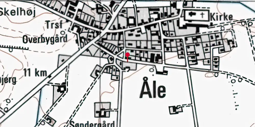 Historisk kort over Åle Station Historisk kort over Åle Station