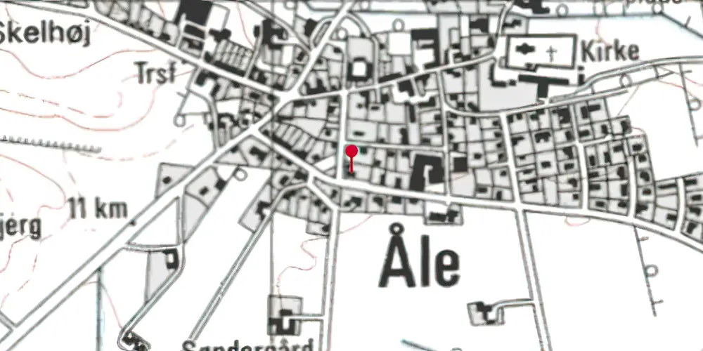 Historisk kort over Åle Station Historisk kort over Åle Station