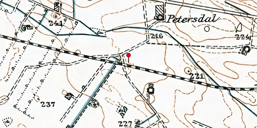 Historisk kort over Åle Vestermark Trinbræt Historisk kort over Åle Vestermark Trinbræt