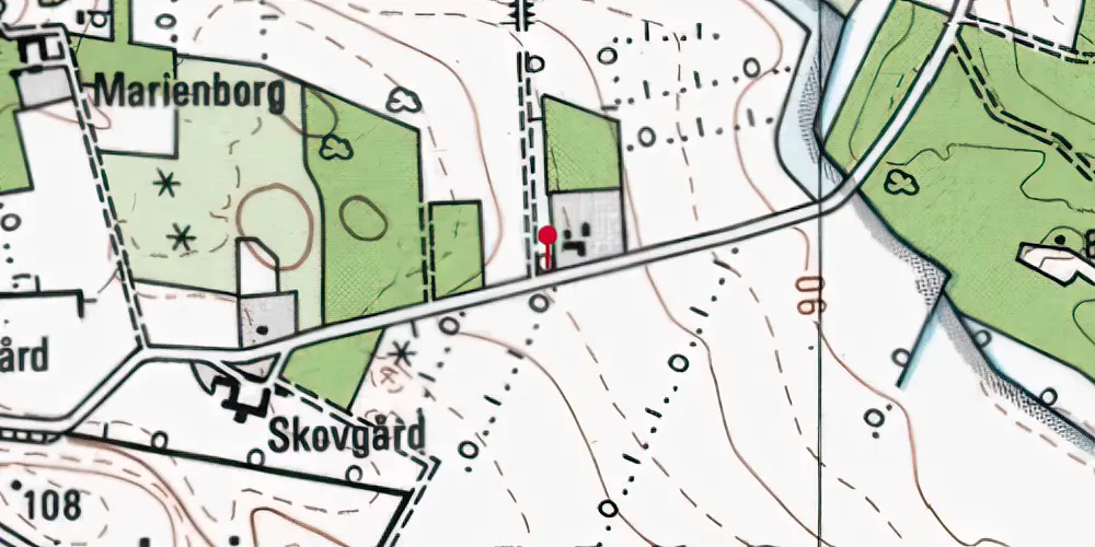 Historisk kort over Linnerup Trinbræt