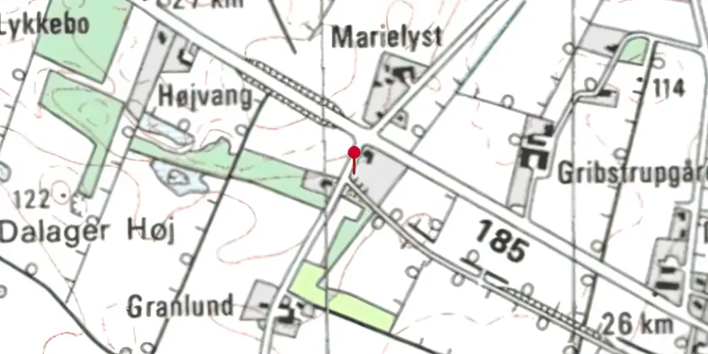 Historisk kort over Gribstrup Skole Trinbræt Historisk kort over Gribstrup Skole Trinbræt