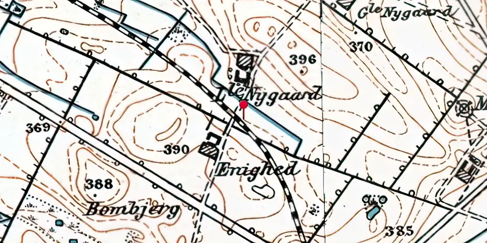 Historisk kort over Gribstrup Trinbræt Historisk kort over Gribstrup Trinbræt