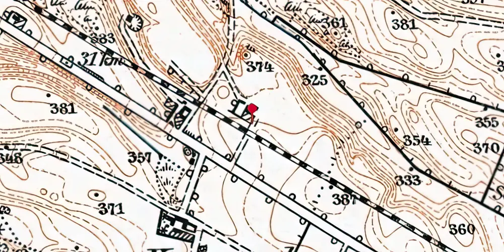 Historisk kort over Kjærsgård Trinbræt Historisk kort over Kjærsgård Trinbræt