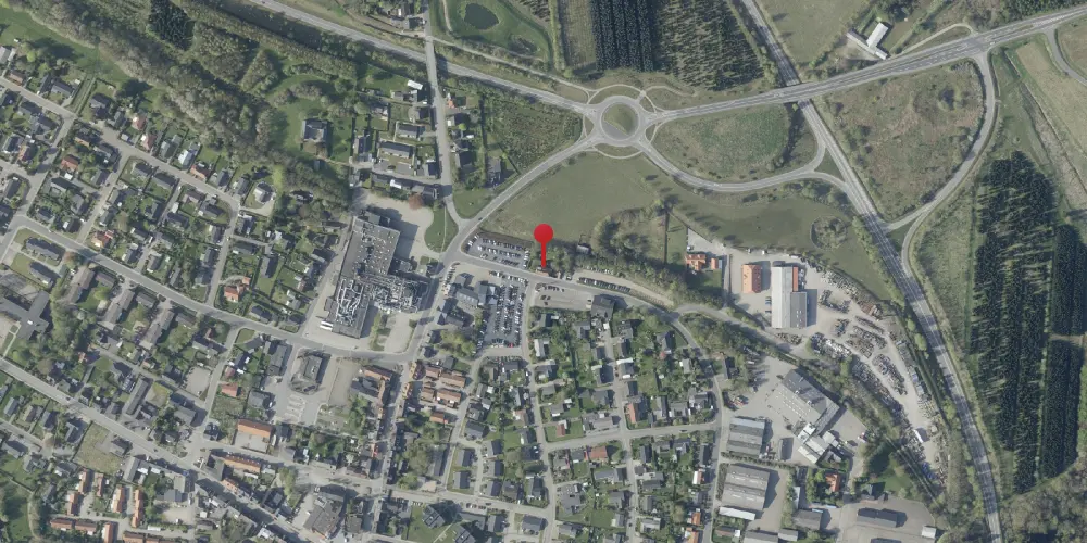 Historisk kort over Nørre Snede Station