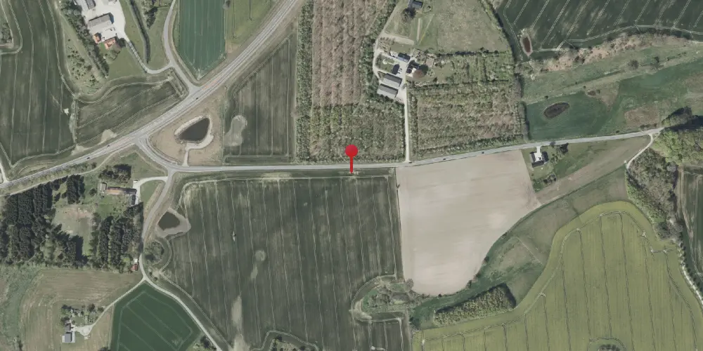 Historisk kort over Kærende Trinbræt med Sidespor