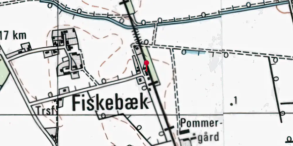 Historisk kort over Fiskebæk Station Historisk kort over Fiskebæk Station