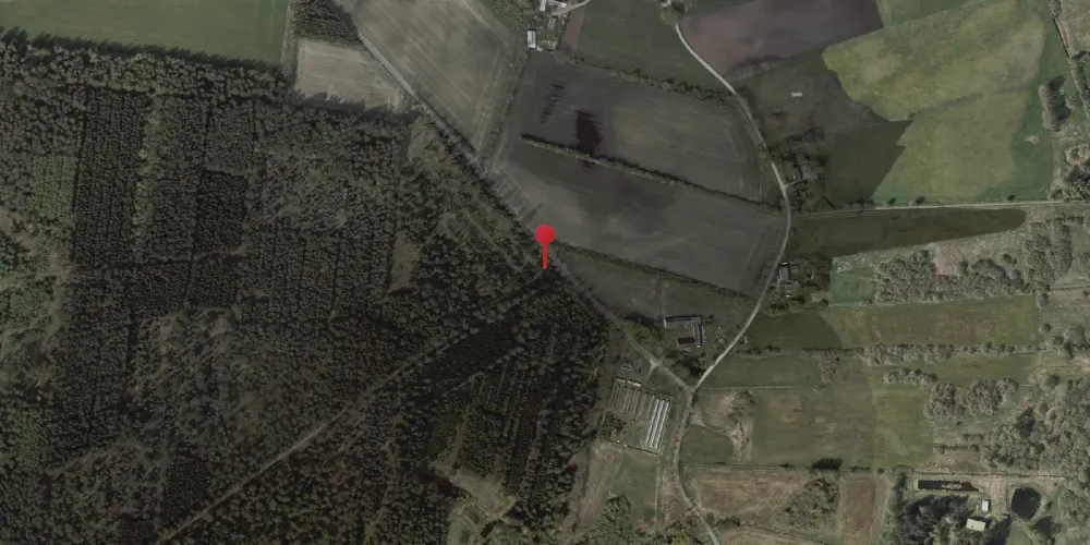 Historisk kort over Glesborg Kær Trinbræt med Sidespor