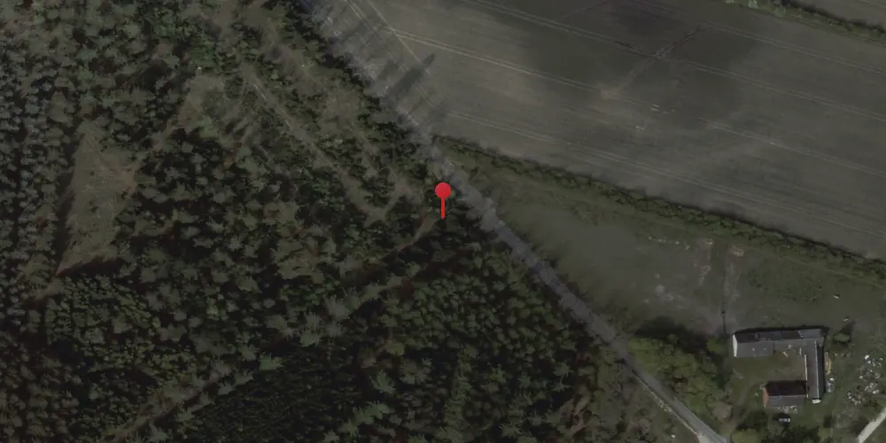 Historisk kort over Glesborg Kær Trinbræt med Sidespor