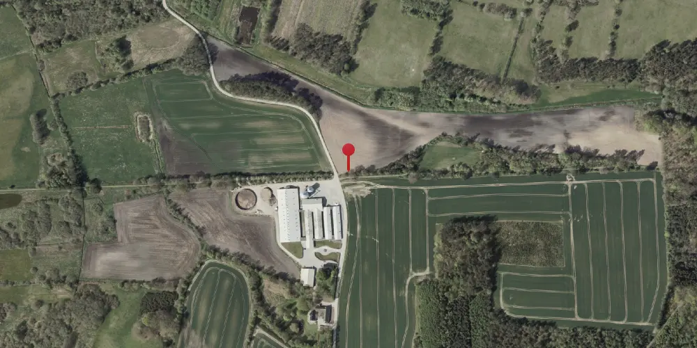 Historisk kort over Tustrup Trinbræt