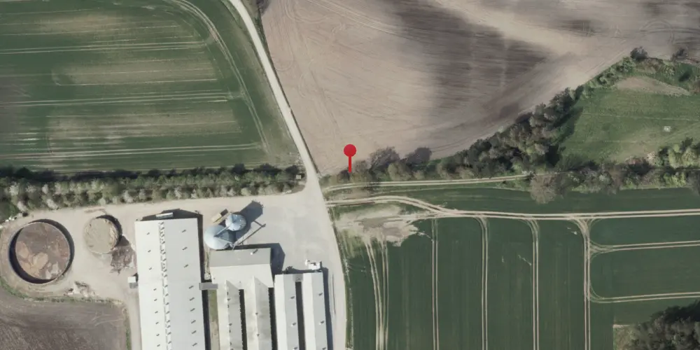 Historisk kort over Tustrup Trinbræt